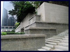 Chater Garden, a well maintained, small but hilly park, next to Sculpture Square.